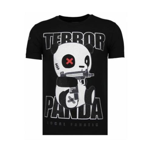 Terror Panda Rhinestone - Herre T-Shirt - 13-6227Z