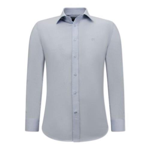 Ensfarvede Oxford Skjorter til Mænd - 3130 - Lyseblå