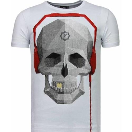 Skull Bring The Beat - Herre T-Shirt - 5779W