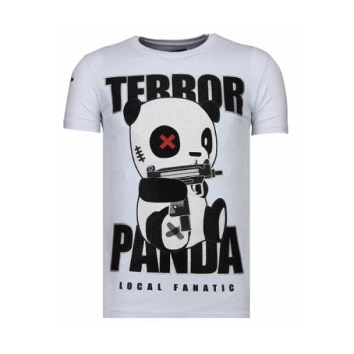 Terror Panda Rhinestone - Herre T-shirt - 13-6227W