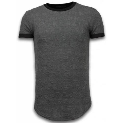 3D Lang Fit Skjorte Med Lynlås - Herre T-Shirt - T09183G