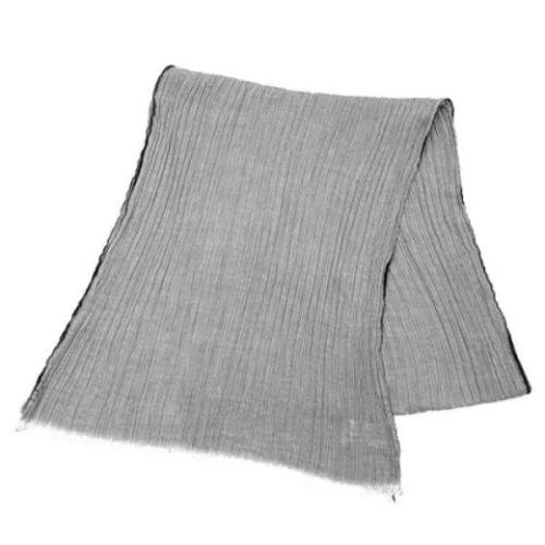 Brugt Hermès-tørklæde i grå bomuld