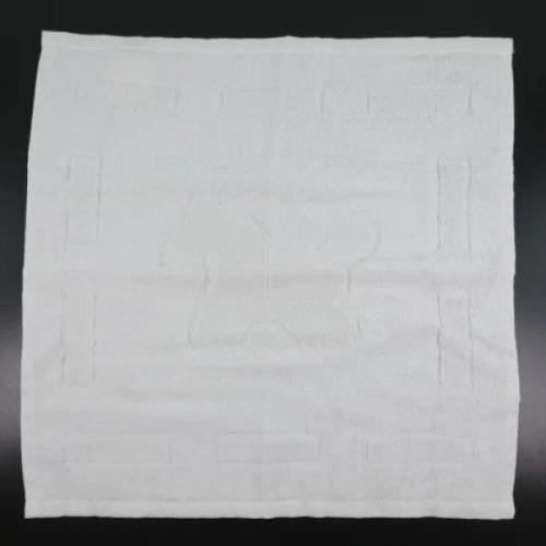 Brugt Hermès tørklæde i hvid bomuld