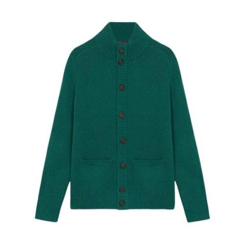Grøn uld cardigan sweater