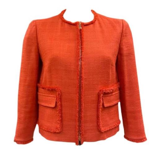 Brugt Orange Bomuld Chanel Blazer