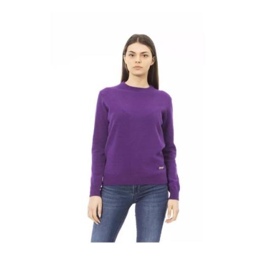 Stilfuld Lilla Uld Crewneck Sweater