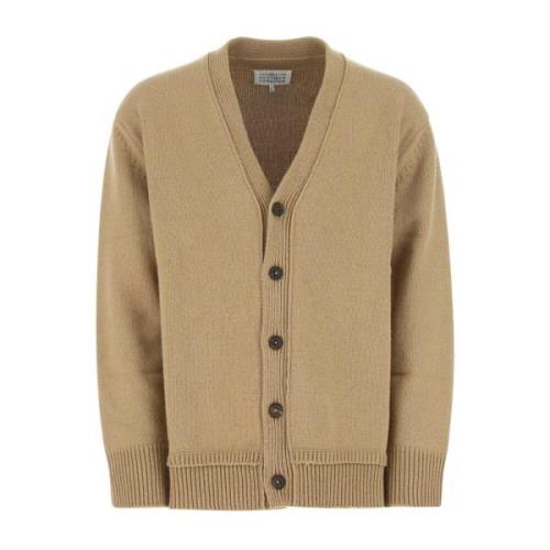 Beige Oversize Uld Blend Cardigan