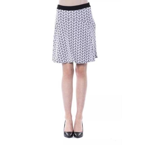 Sort og hvid akryl nederdel