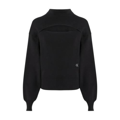 Sorte Sweaters med Blød Pasform og Stilfuldt Design