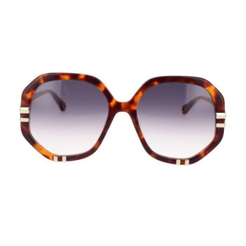 Retro Style Runde Solbriller med Blå Gradient Linser