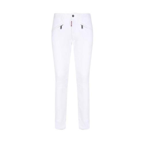Slim-Fit Hvide Denim Bukser