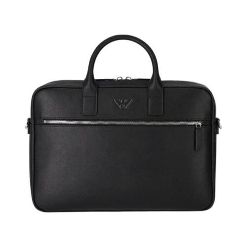 Sort Saffiano Laptop Taske