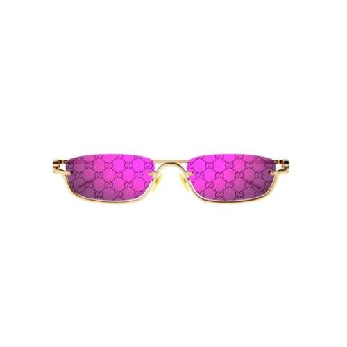 Luksuriøse Metallic Solbriller i Pink Purple