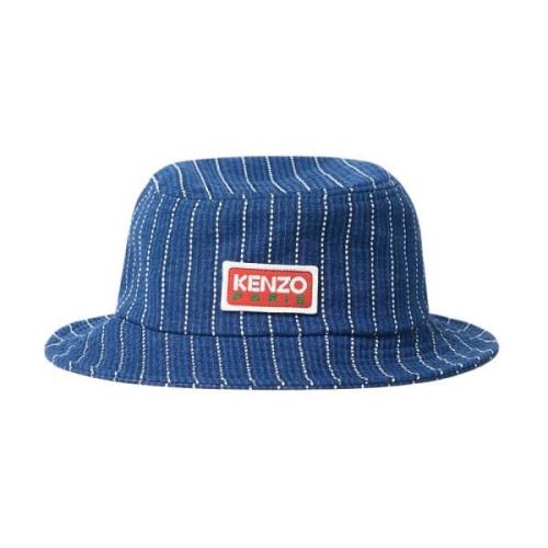 Denim Stribet Bucket Hat