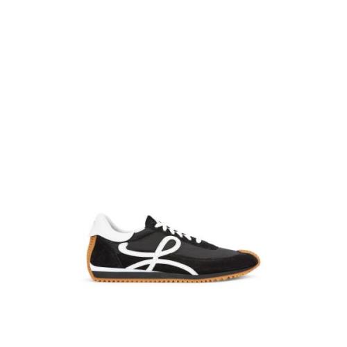 Flow Runner Sneaker i Ruskind og Nylon