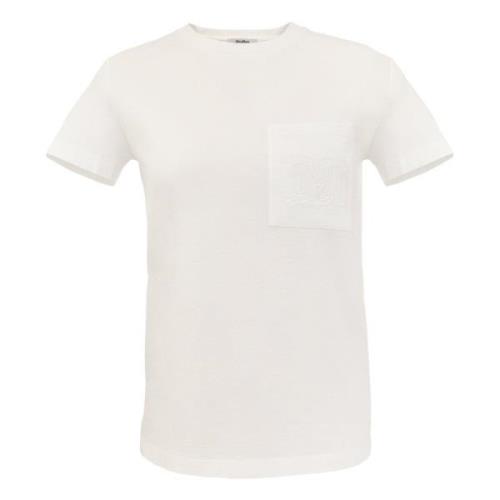 Tidløs Hvid T-Shirt med Brystlomme