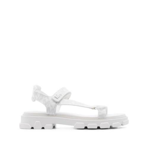 &amp;#34;Flade sandaler i optisk hvid&amp;#34;