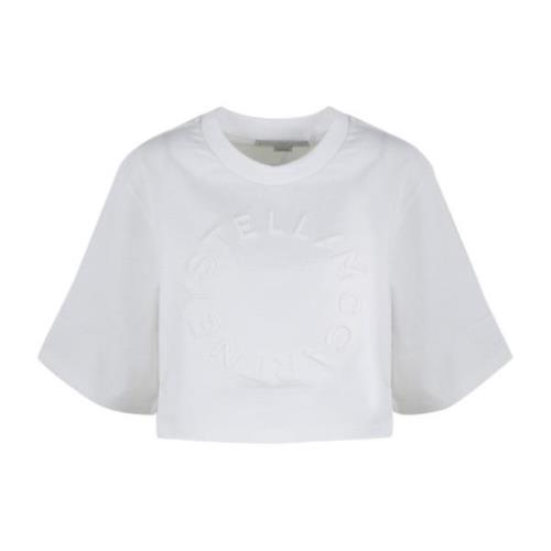 Flock Embossed Logo Crop T-shirt