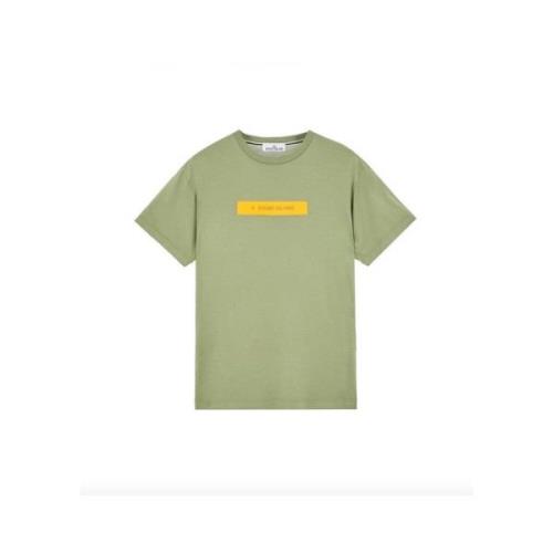 Sage Green T-Shirt med Micro Graphics Two Print