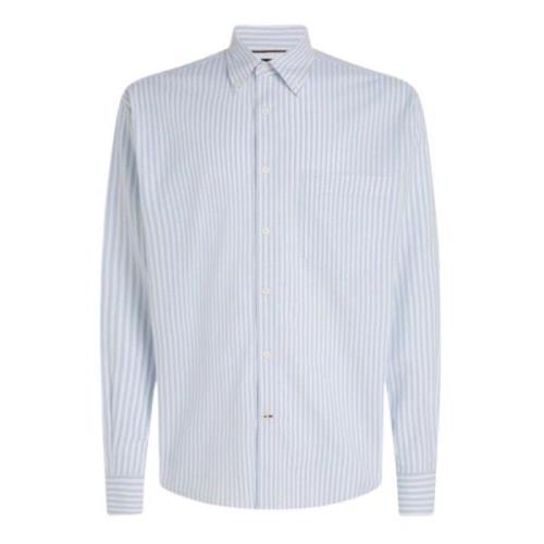 Oversize Stribet Oxford Skjorte