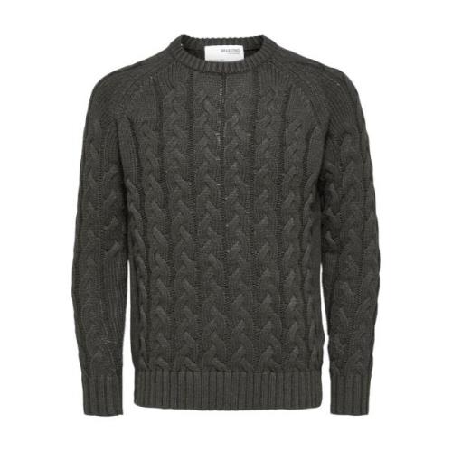 SLHBILL LS KNIT CABLE CREW NECK W - 16086658