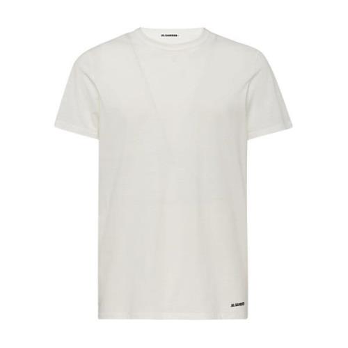 Hvid Bomuld Crewneck T-shirt
