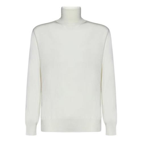 Hvid letvægts turtleneck sweater