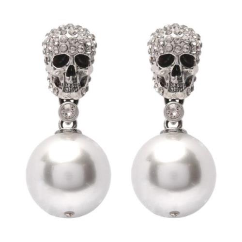 Skull Pearl Øreringe - Edgy Elegance