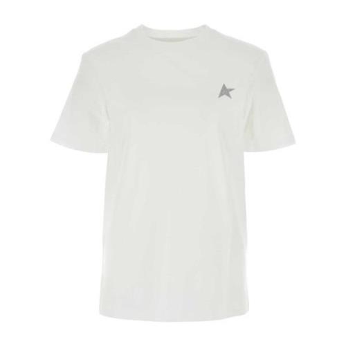 Stilfuld Hvid Bomuld T-Shirt