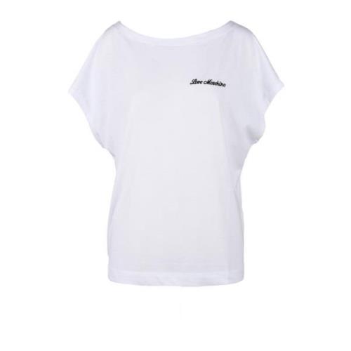 Stilfuld Hvid Bomuld T-Shirt