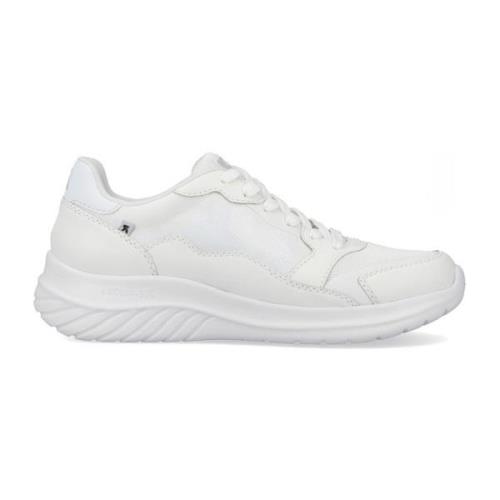 Komfortable hvide tekstil sneakers