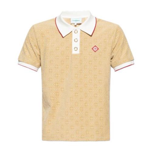 Polo shirt med fløjlsmønster