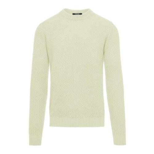 Bomuld-Uld Strik Rund Hals Pullover