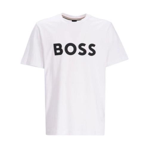 Herre Hvid T-shirt Hugo Boss Tiburt Model 50495742