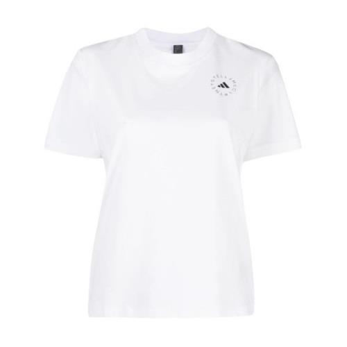 Logo-Print T-shirt i hvid