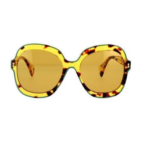 Geometrisk Oversize Solbriller med Emalje Detalje