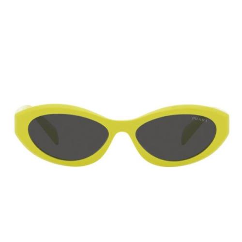 Solbriller med uregelmæssig form og mørkegrå linser