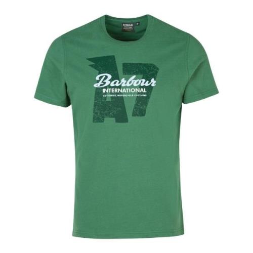 Grafisk Print Racing Green T-Shirt