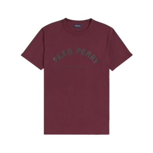 Arch Branded T-Shirt i Burgundy