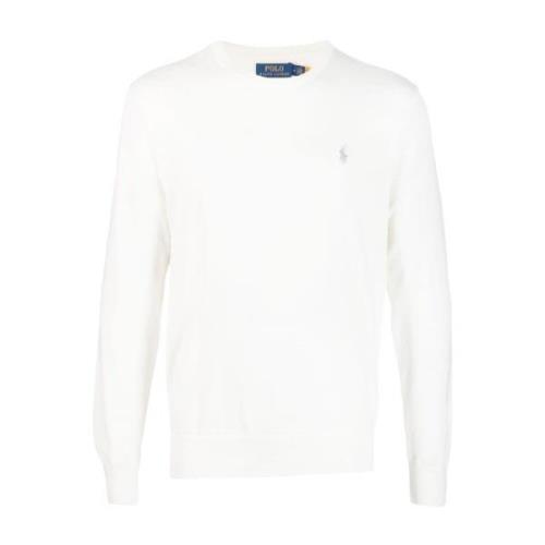 Broderet Logo Sweater i Hvid