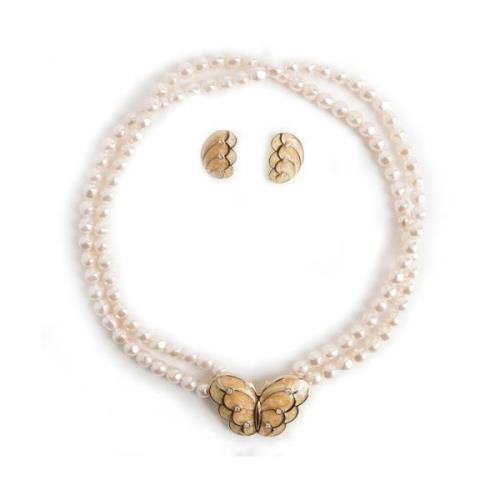 Pearled Butterfly Set