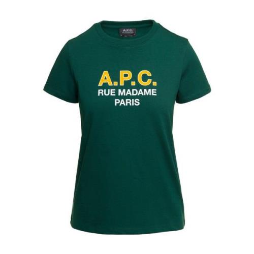 Grøn T-shirt med Logo Print
