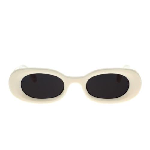 Amalfi Solbriller i Hvid med Mørkegrå Linser