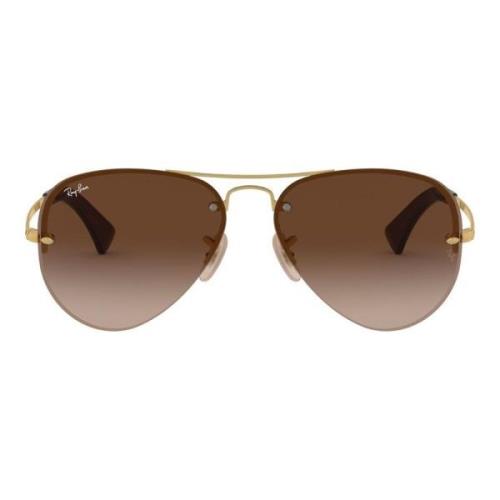 Brown Gradient Metal Sunglasses