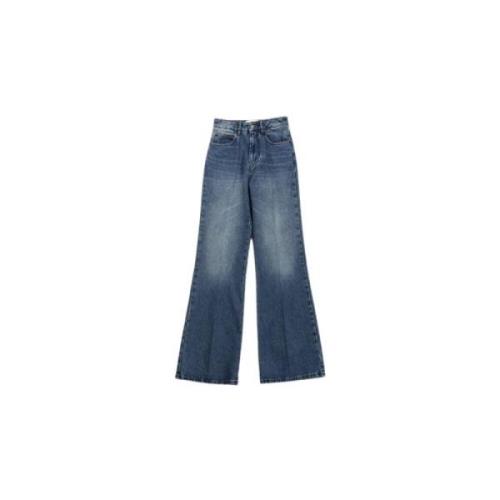 Blå Flare Jeans - Moderne Stil