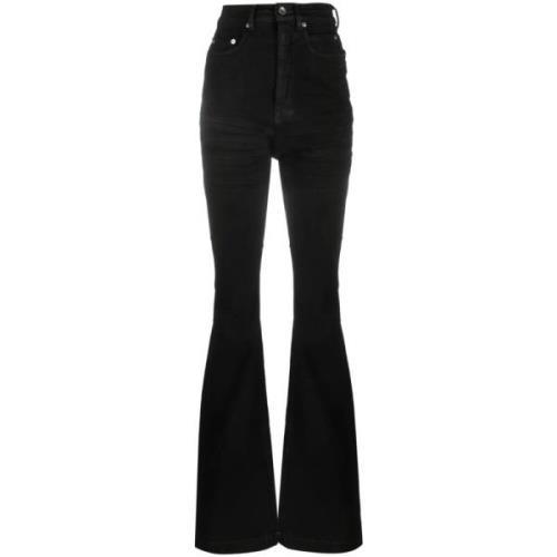 Sorte højtaljede jeans med kliske fem lommer