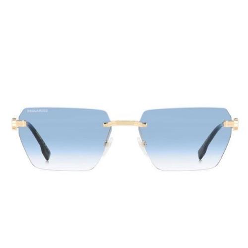 Moderne afslappede solbriller med blå gradientlinser