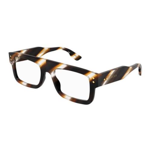 Gucci GG1085O 002 Havana Transparent Briller