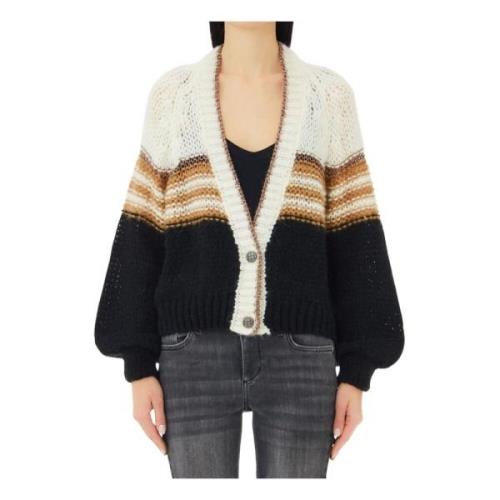 Elegant Uld Cardigan med Smykkeknapper