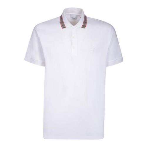 Klassisk Hvid Bomuld Polo Shirt